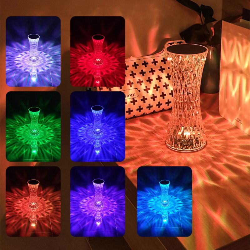 LED Crystal Table Lamp With Remote